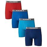 Hanes Ultimate mens Comfort Flex Fit Ultra Soft Cotton Modal Blend 4-pack Boxer Briefs, Assorted, Large US