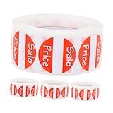 jojofuny 4 Rolls of Supermarket Sale Price Tag Stickers Self-Adhesive Retail Pricing Labels for Discounts Retail Stores and Business Use