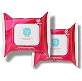 Simply Soft Premium Makeup Remover Towelettes 50 ct (2 - 25 Count Flip-top Packs), Fragrance-Free Makeup Wipes for Sensitive Skin, Hypoallergenic, pH Balanced Eye Makeup Remover Wipes, Face Wipes