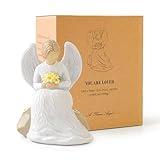 NANAOUS Guardian Angel Statues and Figurines, Praying Angel Figurines for Women, Resin Angeles Decorativos Hand-Painted Collectible Sculpture, Ornaments Mom Birthday Gifts