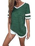 Cute Short Sleeve Tops for Women Summer Tops Womens Casual T-Shirts (M, Green)