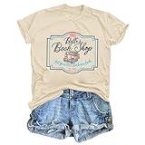 Jinluth Belle Princess Shirts for Women Book Lover Gifts Magic Kingdom T Shirts Belle's Book Shop Funny Graphic Tees Tops (Apricot,2XL)