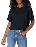 The Drop Women's Sydney Short-sleeve Cropped Crew Neck T-shirt, Black, L