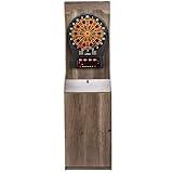 Arachnid E650 Free Standing Dartboard Cabinet Set, Rustic (E650FSRT-BK2)