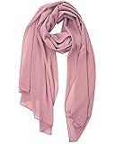 YOUR SMILE for Women Lightweight Breathable Solid Color Soft Chiffon Long Fashion Scarves Sunscreen Shawls (Taro)