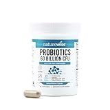 NatureWise Probiotics 60 Billion CFU - 17 Strains + Organic Prebiotics - Immune, Digestive & Gut Health Support for Women & Men - Vegetarian, Gluten-Free, Non-GMO - 30 Capsules[1-Month Supply]