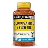 MASON NATURAL Glucosamine & Fish Oil Supplement with DHA & Omega 3 for Joint & Muscle Support, 1 Month Supply Softgel Pills
