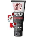 HAPPY NUTS Comfort Cream Deodorant For Men: Anti-Chafing Sweat Defense, Odor Control, Aluminum-Free Mens Deodorant & Hygiene Products for Men's Private Parts 3.4 oz. (3.4 Fl Oz (Pack of 1), Unscented)