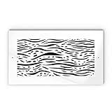SABA Home Decor White Air Vent Cover - Acrylic Plexiglass 8" x 12" Duct Opening (10" x 14" Overall) Return Grille Covers for Walls & Ceilings NOT for Floor USE, Waves (8" x 12", Screws Installation)