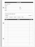 A5 Stylist Binder Insert Cards - 3-Hole Client Profile Cards for Hair Stylist, Salon, Spa, Hairdresser, 100 Sheets/200 Pages Business Data Client Card, 5.8''×8.3''