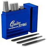 Quality Stays Metal Collar Stays for Men – 40 Dress Shirt Collar Stays for Men, 3 Sizes in a Divided Sapphire Box