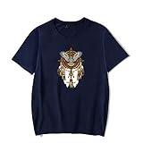 YUDI Unisex Native American Short Sleeve Tees Native Indians T-Shirt for Men's and Women's1 (Navy,Small)