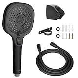 RV Shower Head with Hose and On Off Switch, 3-Spray Camper Water Saving and High Pressure Shower Head with Hose for RV, Camper, Van, Travel Trailer, Motorhome and Boat, Matte Black