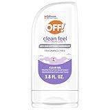 OFF! Clean Feel Insect Repellent Clear Gel with 20% Picaridin, Bug Repellent with Long Lasting Protection from Mosquitoes, Hydrating, 3.8 oz