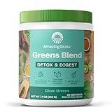 Amazing Grass Greens Superfood Detox & Digest: Greens Powder with Digestive Enzymes & Probiotics, Clean Green, 30 Servings (Packaging May Vary)