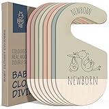 HIPPOTALE Baby Clothes Dividers For Closet - Wooden Baby Clothes Organizer Dividers for Boy & Girl, 8 Baby Closet Dividers by Size - Ideal Clothing Organizers