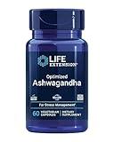 Life Extension Optimized Ashwagandha - Stress management supplement for a healthy stress response, focus, memory, stress relief - vegetarian, gluten-free, non-GMO, 60 capsules