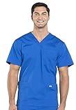 Cherokee Scrubs for Men Workwear Professionals V-Neck Four-Pocket Scrub Top WW695, L, Royal