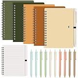 Resurhang 15 Set Small Notebook Journal with Pen Bulk 4.5 * 5.5 Inch Pocket Size Spiral Lined Notepad for Women Men 100 Pages Notebook Employee Appreciation Gift for Work Study (Boho)