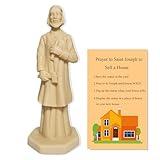 Xyphlorvita Saint Joseph Statue Joseph Figurine Resin for Selling House Protecting Home with Instruction Prayer Complete Set Solid,4.7"
