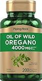 Piping Rock Oregano Oil Capsules 4000mg | 200 Pills | Herbal Extract Supplement | Wild Harvested | Non-GMO, Gluten Free