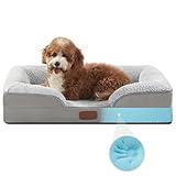 Dokdogs Orthopedic Dog Bed Washable Small Dog Bed Waterproof Memory Foam Dog Bed Durable Dog Sofa Pet Bed Removable Cover with Zipper and Bolster Nonslip Bottom, (20 * 16 * 4) Inches