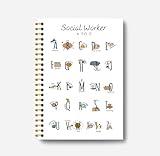 Guymn Social Work Notebook Journal - Alphabet Social Worker Spiral Journal Notebook 5.5×8.3, Social Work Gifts, Social Work Graduation Gifts, 164 Pages