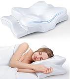 Ultra Pain Relief Cooling Pillow for Neck Support, Adjustable Cervical Pillow Cozy Sleeping, Odorless Ergonomic Contour Memory Foam Pillows, Orthopedic Bed Pillow for Side Back Stomach Sleeper