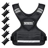 Feyachi Weighted Vest 12lbs - X Type Weight Vest with Reflective Stripe for Men and Women Ideal for Running Workout and Training