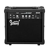 GLARRY Electric Bass Combo Amp, Portable Amp with Headphone MP3 Input, 20W Practice Bass Guitar Amplifier Speaker Accessories with Bass, Volume, Treble, and Middle Controls