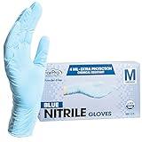 ForPro Professional Collection Disposable Nitrile Gloves, Chemical Resistant, Powder-Free, Latex-Free, Non-Sterile, Food Safe, 4 Mil, Blue, Small, 100-Count