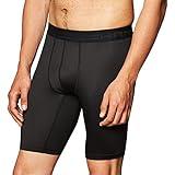 Hanes Men's Sport Performance Compression Short, Ebony/Ebony, Medium
