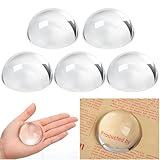 Briwooody 6 Pcs Crystal Dome Magnifier Paperweights Glass Paperweight Reading Magnifying Glass Clear Optical Half Ball Lens for Office Desk Home Gift(1.97 Inch)