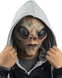 CreepyParty Alien Mask ET Dress Up Latex Full Head Scary Horror Mask Extraterrestrial Fancy Dress for Halloween Carnival Costume Party