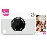 KODAK Printomatic Full-Color Instant Print Digital Camera - Colorful Photos On Zink 2x3" Sticky-Back Photo Paper - 5MP, Portable, Creative Fun Gift for Birthday, Christmas, Holiday - Grey