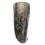 Armory Replica Norse Era Icelandic Vegvisir Engraved Drinking Horn