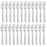 Gymdin 24 Pieces Dinner Forks, Forks Silverware(8 inches), Food Grade Stainless Steel Flatware Forks, Mirror Polished & Dishwasher Safe, Using for Home, Restaurant or Kitchen