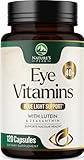 Eye Vitamin & Mineral Supplement, Contains Zinc, Vitamins C, E, Lutein, & Zeaxanthin, Supports Eye Strain, Vision Health for Adults, Non-GMO, Vegan Eye Vitamins Supplement - 120 Capsules