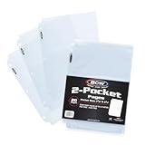 BCW Pro 2-Pocket Photo Protector Sleeves | 20 Count | 5"x7" Photos Sleeves, Cards | Acid-Free, PVC-Free | Archival Quality, Photo Album Pages Protector for 3 Ring Binder | High Clarity Polypropylene