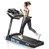 Treadmills for Home Use, Walking Pad Treadmill with Incline, Auto Foldable Treadmills for Home, 8.0 MPH Running Treadmill with Bluetooth Enabled, 300 lbs User Capacity