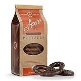 Asher's Chocolates, Chocolate Covered Pretzels, Gourmet Sweet and Salty Candy, Small Batches of Kosher Chocolate, Family Owned Since 1892 (6.5oz, Dark Chocolate)