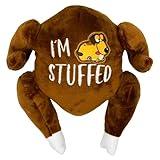 Huxley & Kent for Dogs | I'm Stuffed Turkey (Large) | Thanksgiving Fall Power Plush Dog Toy with Squeaker | Funny Dog Toy | Cute Dog Toy | H&K Squeaky Dog Toy