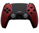 MODDEDZONE Wireless Controller for PS5 with Exclusive and Unique Designs Compatible with PlayStation 5 and PC - The Ideal Christmas Gift for Gaming Enthusiasts - Expertly Crafted in USA(Soft Red)