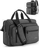 BAGSMART 3 In 1 Laptop Bag for Men, Computer Briefcase 17.3 Inch Laptop Water-Repellent Shoulder Bag, Computer Bag Business Travel Office, Black