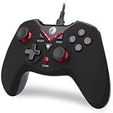 IFYOO V-one Wired USB Gaming Controller Gamepad Joystick for PC (Windows XP/7/8/10/11) & Steam & Android & PS3 - Red