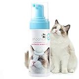 Mooncat Waterless Cat Shampoo, Licking Safe Dry Shampoo for Longhair Cats, No Rinse Foam Cat Bath, Grooming for Cat, Kitten Sensitive Skin, Paraben Free, Detangling, pH Balanced (5 oz) Shampoo ONLY