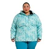 Snow Country Outerwear Women's Plus Size 1X-6X Bevel Insulated Snow Ski Jacket Coat (Mint Marble, 3X)
