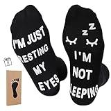 ZXGXLAW Birthday Gifts for Dad,Men Husband Grandpa Women idea Fathers Day Christmas Im Not Sleeping Funny Socks