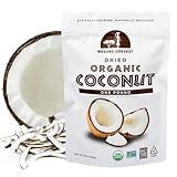 Mavuno Harvest Coconut Chips Dried Fruit Snack | Unsweetened Organic Dried Coconut Strips | Gluten Free Snack | Healthy Snacks for Kids & Adults | Vegan, Non GMO, Direct Trade | 1 Pound Resealable Bag