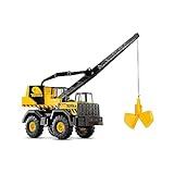 Tonka Steel Classics Mighty Crane - Made with Steel & Sturdy Plastic, Yellow Toy Construction Truck, Boys and Girls, Kids, Toddlers, Ages 3+